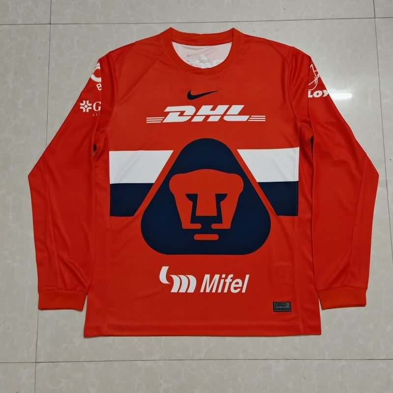 AAA(Thailand) Pumas UNAM 25/26 Goalkeeper Orange Long Sleeve Soccer Jersey