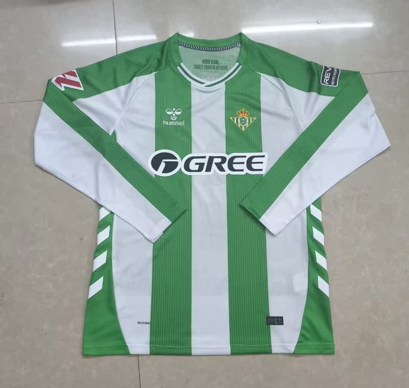AAA(Thailand) Real Betis 25/26 Home Long Sleeve Soccer Jersey