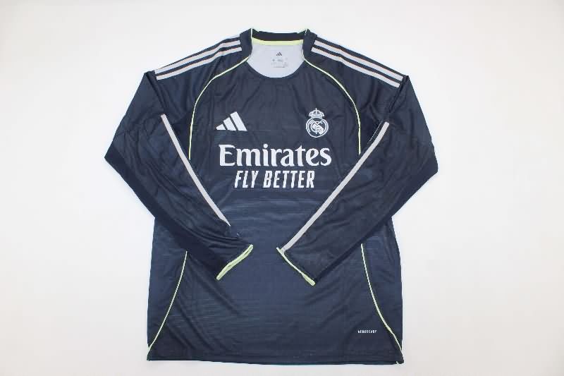 AAA(Thailand) Real Madrid 25/26 Away Long Sleeve Soccer Jersey