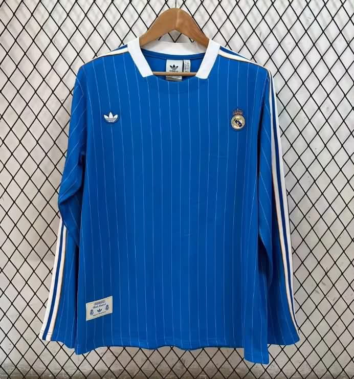 AAA(Thailand) Real Madrid 25/26 Blue Long Sleeve Soccer Jersey