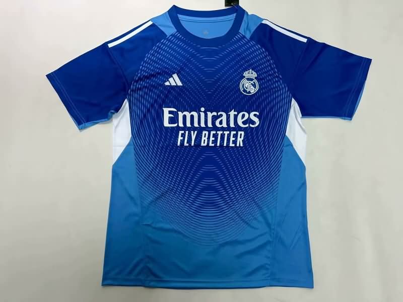 AAA(Thailand) Real Madrid 25/26 Goalkeeper Blue Soccer Jersey Leaked