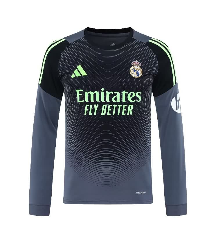 AAA(Thailand) Real Madrid 25/26 Goalkeeper Black Long Sleeve Soccer Jersey