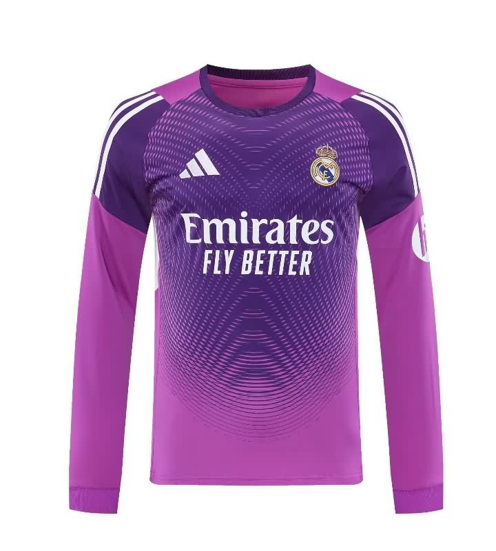 AAA(Thailand) Real Madrid 25/26 Goalkeeper Purple Long Sleeve Soccer Jersey