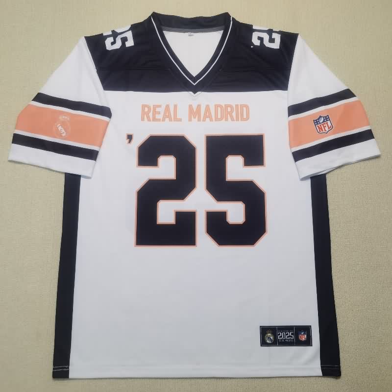 AAA(Thailand) Real Madrid 25/26 White NFL Jersey