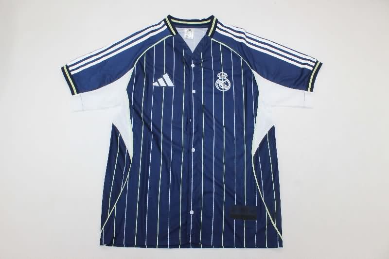 AAA(Thailand) Real Madrid 25/26 Travel Dark Blue Soccer Jersey