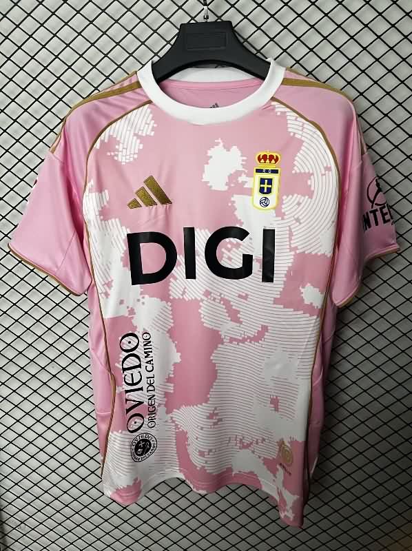 AAA(Thailand) Real Oviedo 25/26 Pink Soccer Jersey