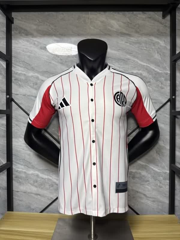 AAA(Thailand) River Plate 2025 Travel White Soccer Jersey (Player)