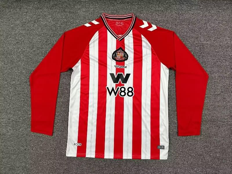 AAA(Thailand) Sunderland 25/26 Home Long Sleeve Soccer Jersey