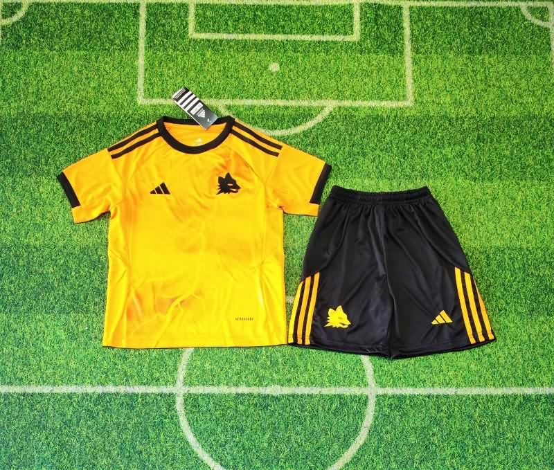 AS Roma 25/26 Kids Away Soccer Jersey And Shorts