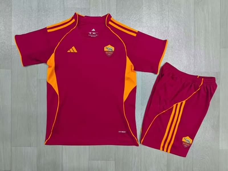 AS Roma 25/26 Kids Home Soccer Jersey And Shorts