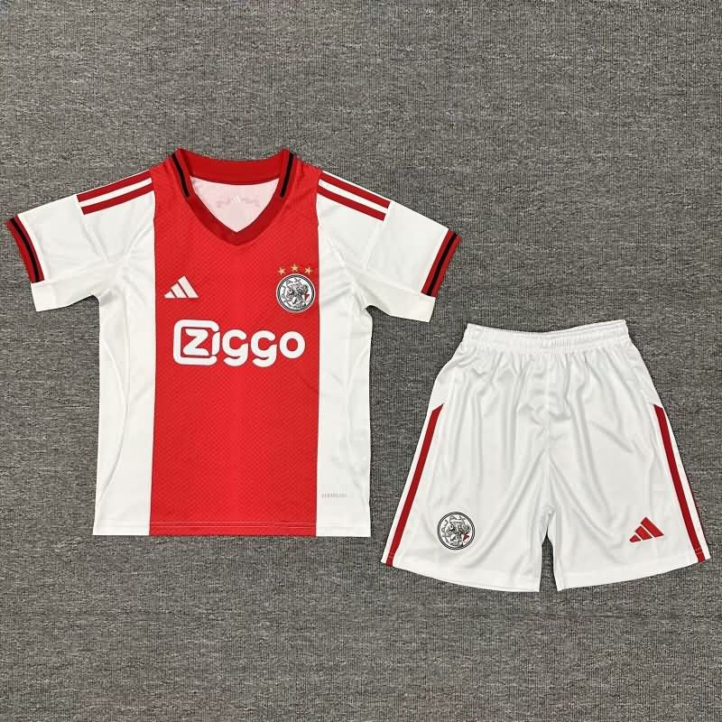 Ajax 25/26 Kids Home Soccer Jersey And Shorts