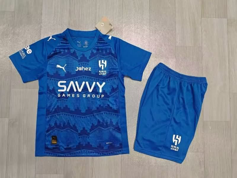 Al Hilal 25/26 Kids Home Soccer Jersey And Shorts