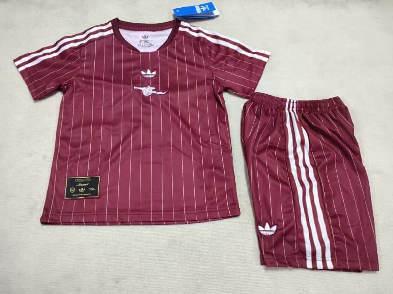 Arsenal 25/26 Kids Red Soccer Jersey And Shorts