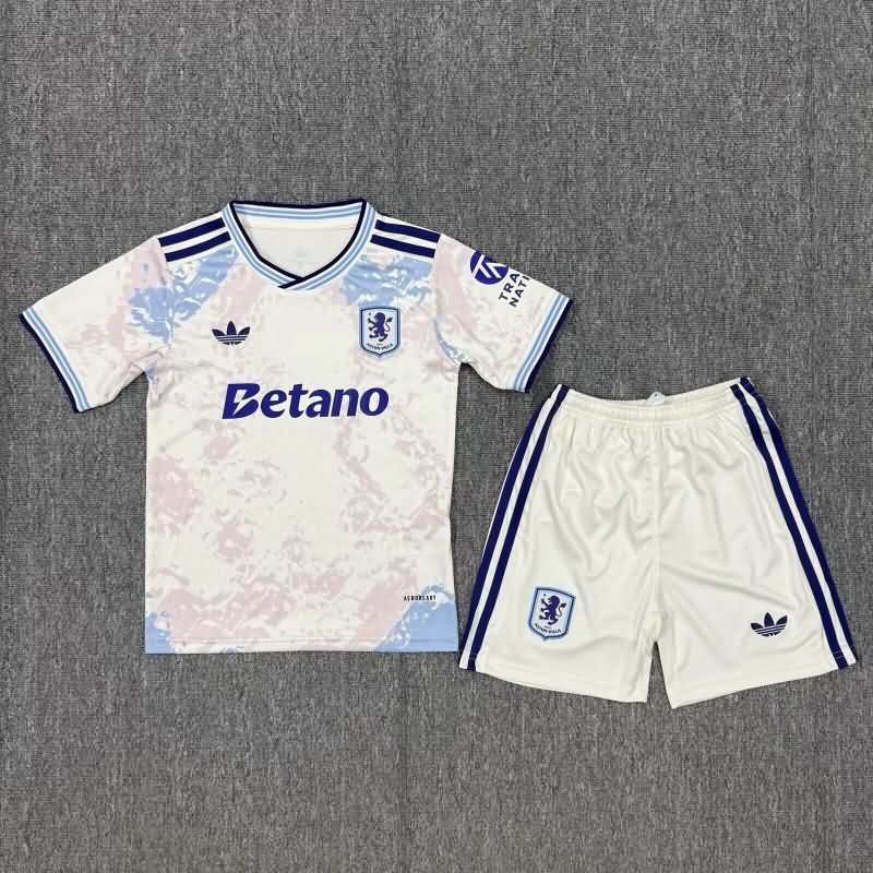 Aston Villa 25/26 Kids Third Soccer Jersey And Shorts