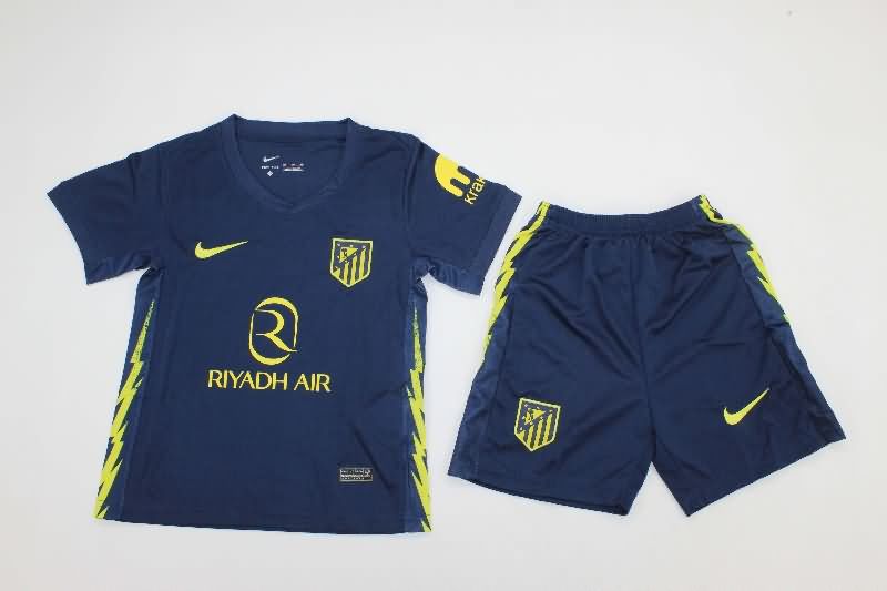 Atletico Madrid 25/26 Kids Away Soccer Jersey And Shorts