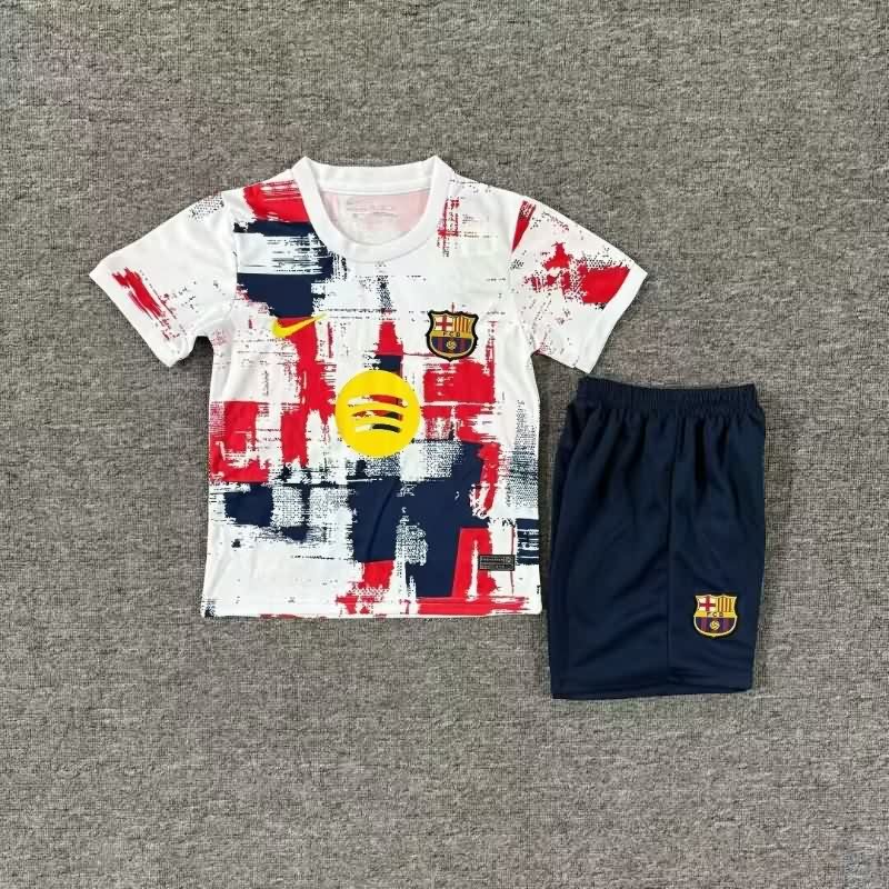 Barcelona 25/26 Kids Special Soccer Jersey And Shorts 07