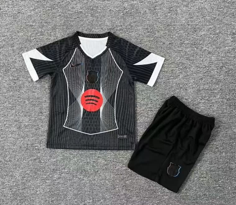 Barcelona 25/26 Kids Training Soccer Jersey And Shorts 04
