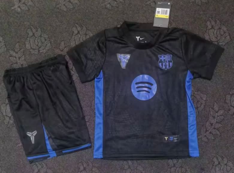 Barcelona 25/26 Kids Training Soccer Jersey And Shorts 05