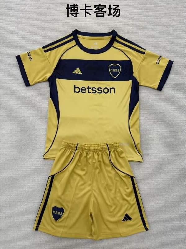 Boca Juniors 25/26 Kids Away Soccer Jersey And Shorts