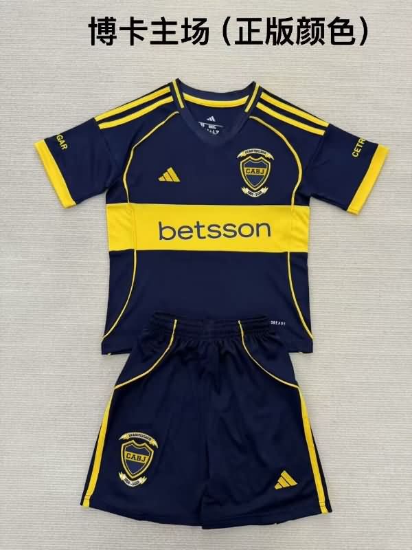 Boca Juniors 25/26 Kids Home Soccer Jersey And Shorts