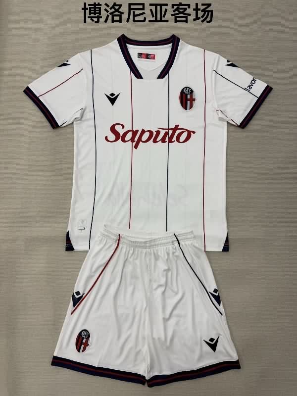 Bologna 25/26 Kids Away Soccer Jersey And Shorts