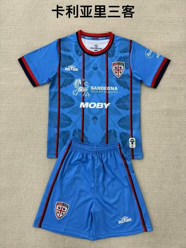 Cagliari 25/26 Kids Third Soccer Jersey And Shorts