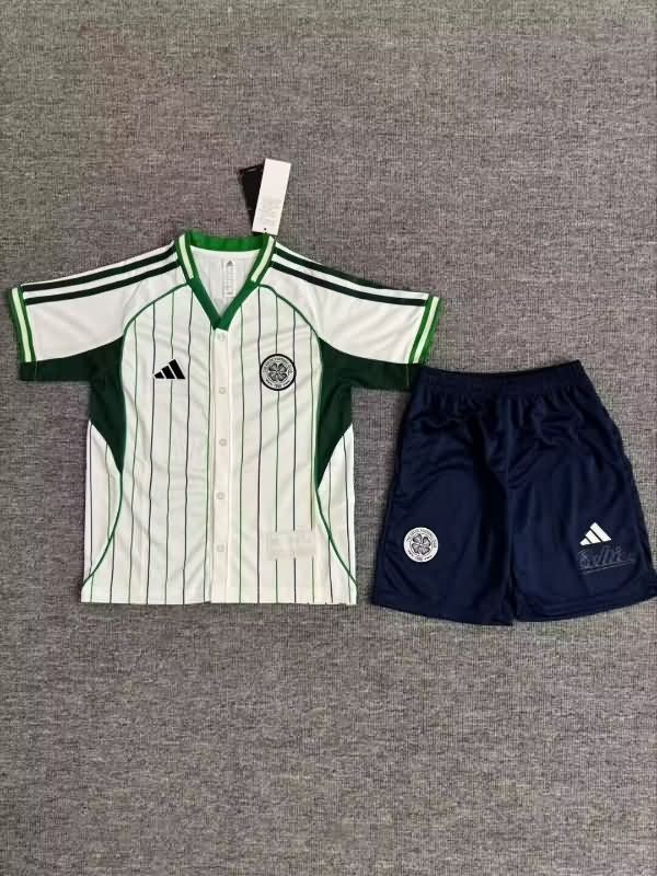 Celtic 25/26 Kids Travel Soccer Jersey And Shorts