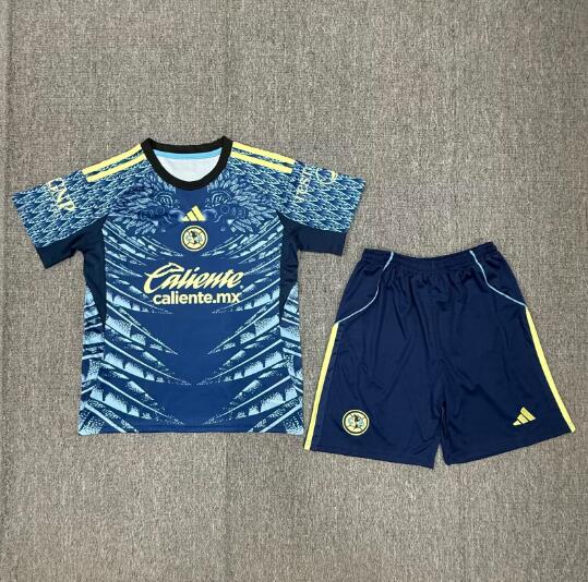Club America 25/26 Kids Away Soccer Jersey And Shorts