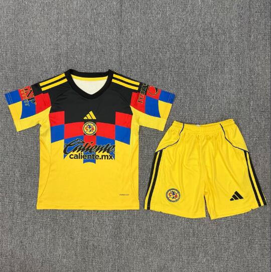 Club America 25/26 Kids Home Soccer Jersey And Shorts