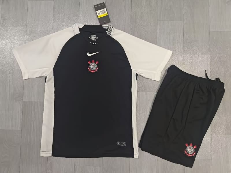 Corinthians 2025 Kids Away Soccer Jersey And Shorts