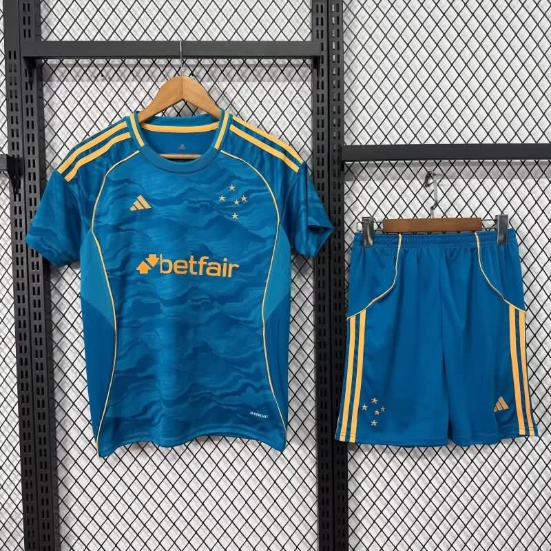 Cruzeiro 2025 Kids Third Soccer Jersey And Shorts