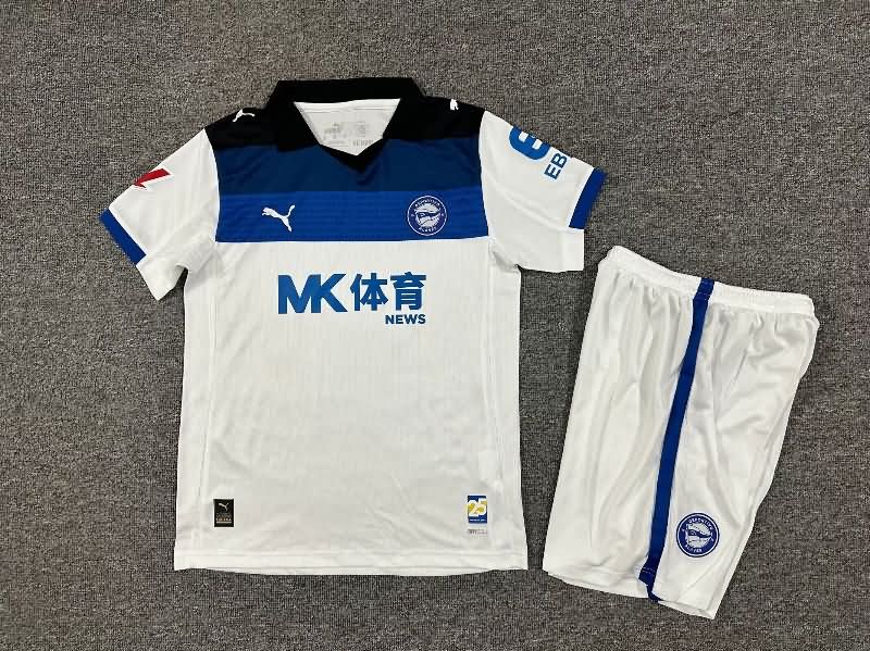 Deportivo Alaves 25/26 Kids Away Soccer Jersey And Shorts