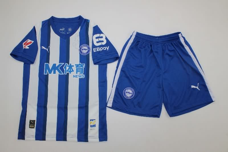 Deportivo Alaves 25/26 Kids Home Soccer Jersey And Shorts