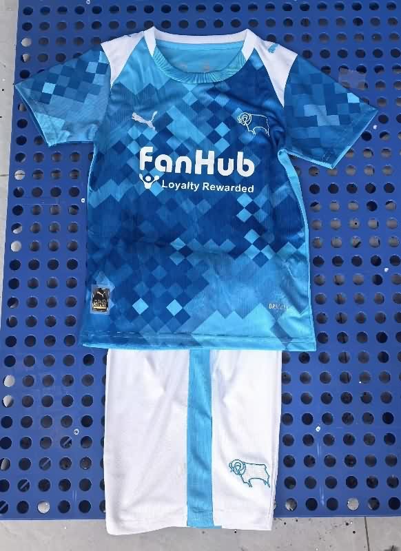 Derby County 25/26 Kids Third Soccer Jersey And Shorts