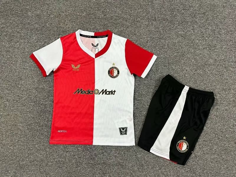 Feyenoord 25/26 Kids Home Soccer Jersey And Shorts