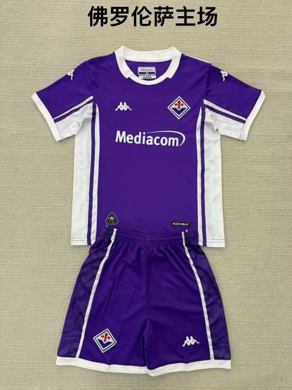 Fiorentina 25/26 Kids Home Soccer Jersey And Shorts