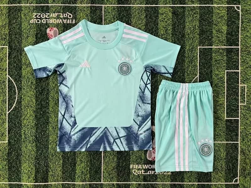 Germany 2026 Kids World Cup Goalkeeper Green Soccer Jersey And Shorts