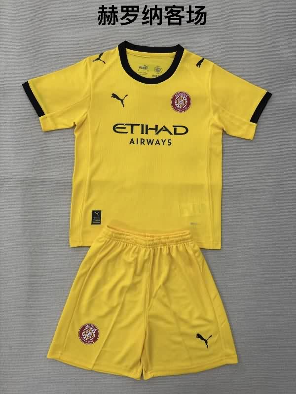 Girona 25/26 Kids Away Soccer Jersey And Shorts