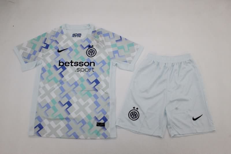 Inter Milan 25/26 Kids Away Soccer Jersey And Shorts