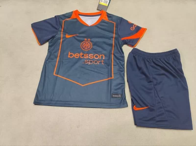 Inter Milan 25/26 Kids Third Soccer Jersey And Shorts