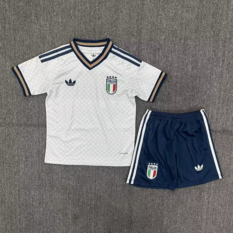 Italy 2026 Kids Away Soccer Jersey And Shorts