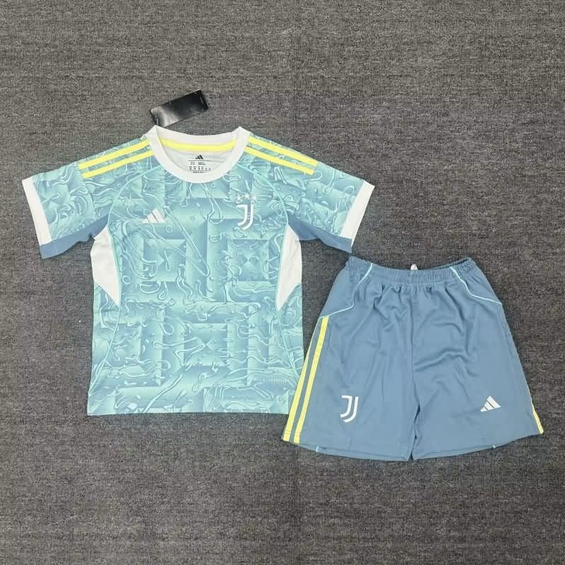 Juventus 25/26 Kids Away Soccer Jersey And Shorts Leaked