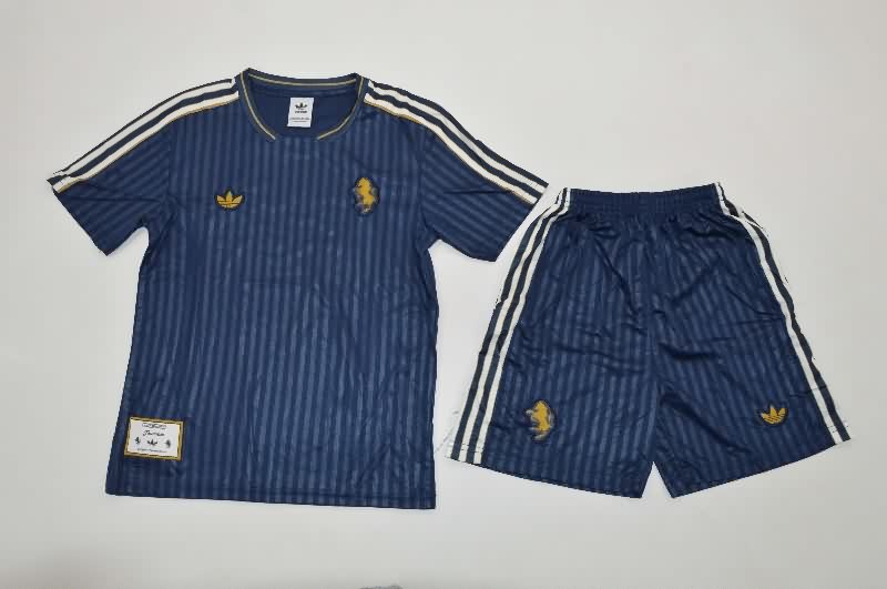 Juventus 25/26 Kids Dark Blue Soccer Jersey And Shorts