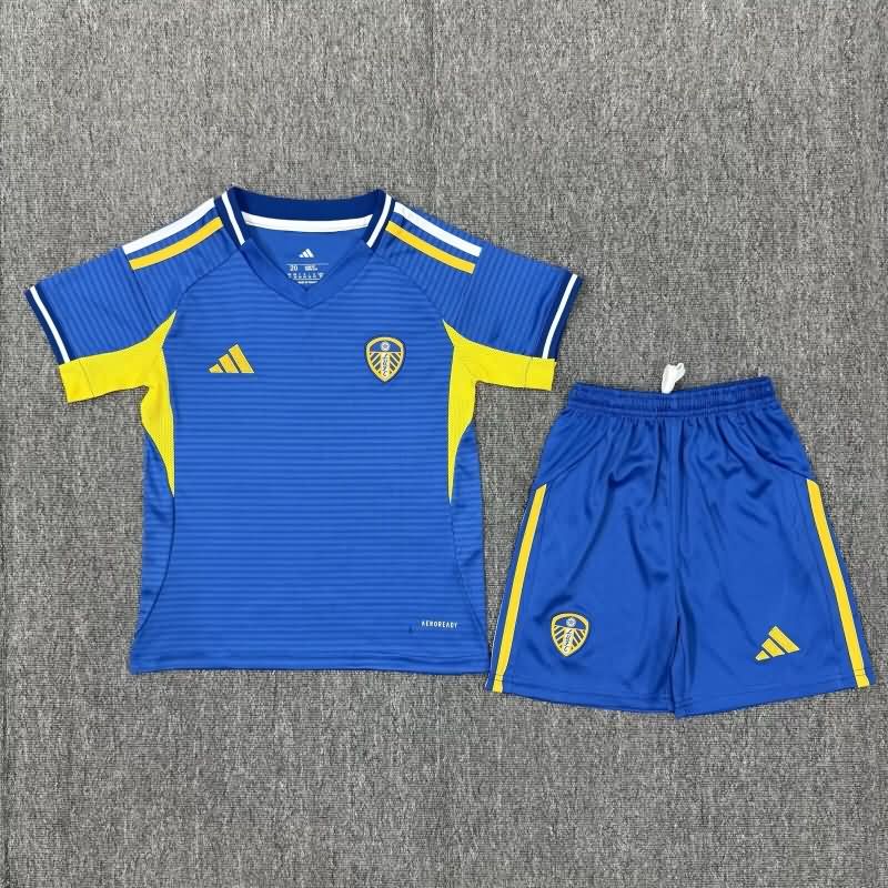 Leeds United 25/26 Kids Away Soccer Jersey And Shorts