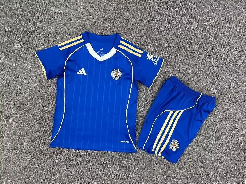 Leicester City 25/26 Kids Home Soccer Jersey And Shorts