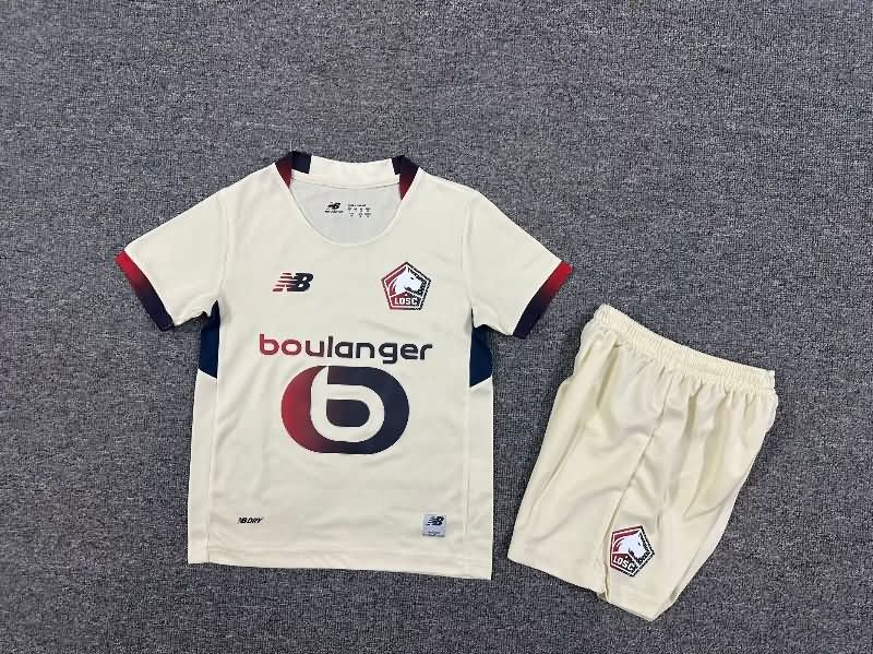 Lille 25/26 Kids Away Soccer Jersey And Shorts