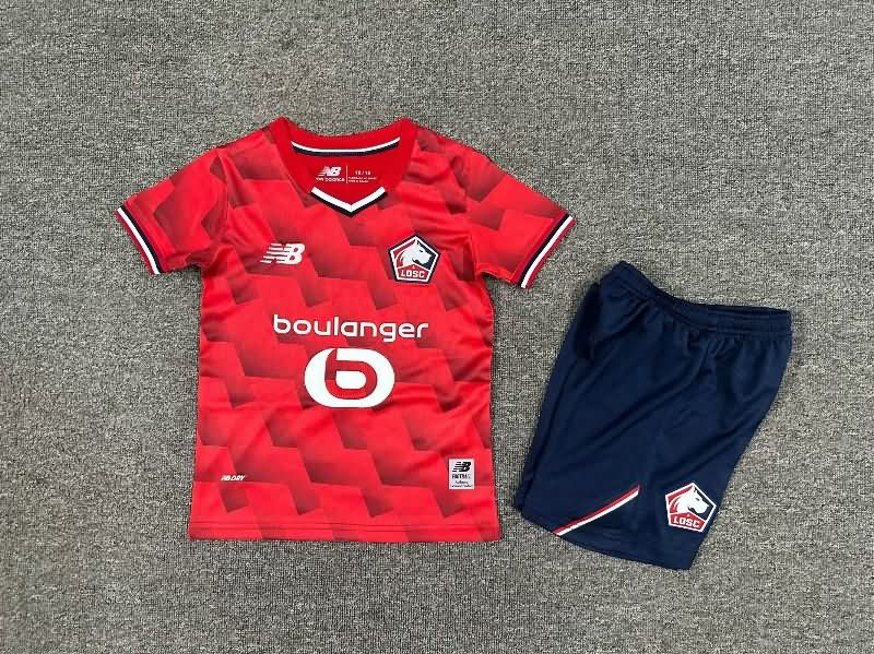 Lille 25/26 Kids Home Soccer Jersey And Shorts