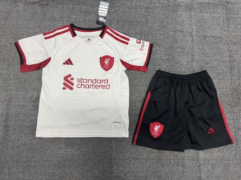 Liverpool 25/26 Kids Away Soccer Jersey And Shorts