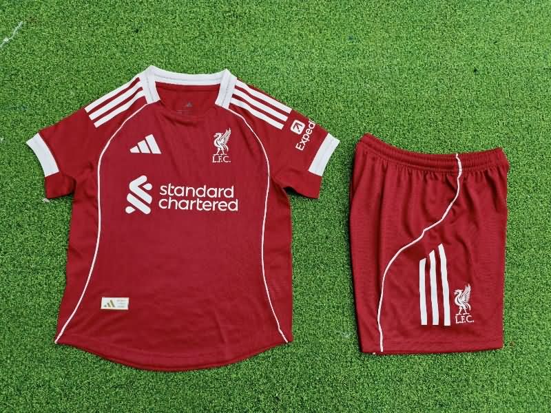 Liverpool 25/26 Kids Home Soccer Jersey And Shorts (Player)