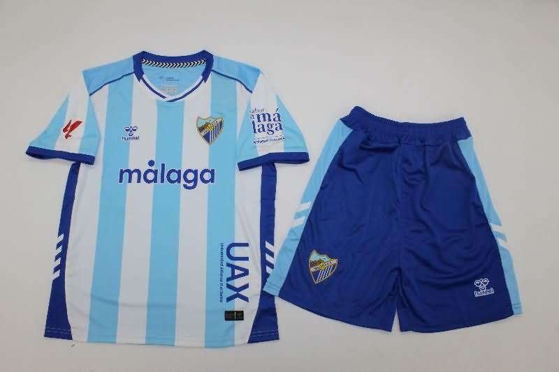 Malaga 25/26 Kids Home Soccer Jersey And Shorts
